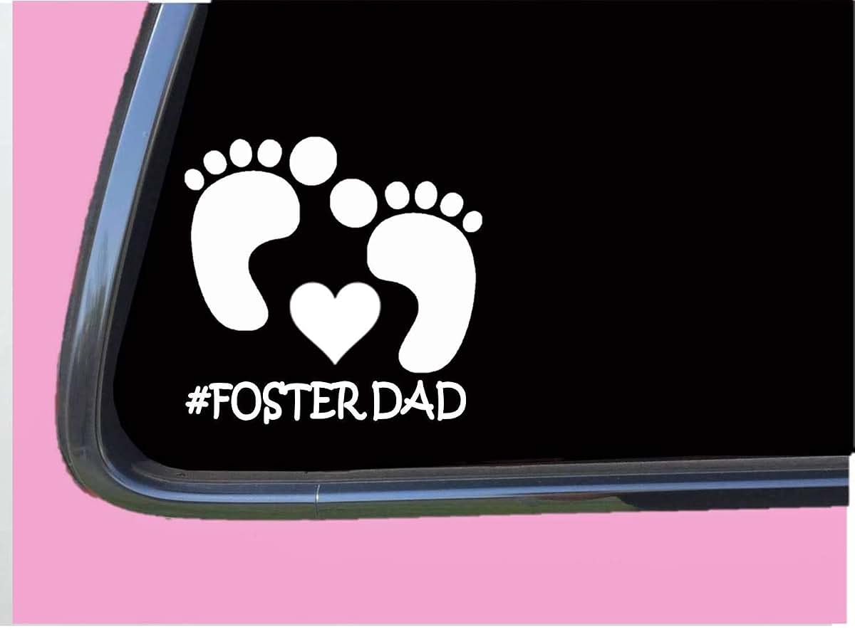 EZ-STIK Foster Dad Baby Feet Sticker TP 404 Vinyl 6" Decal Adoption Adopt Parent mom (photo 2)