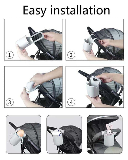 Nocessary Silicone Stroller Cup Holder, Universal Adjustable Drink Holder, Green