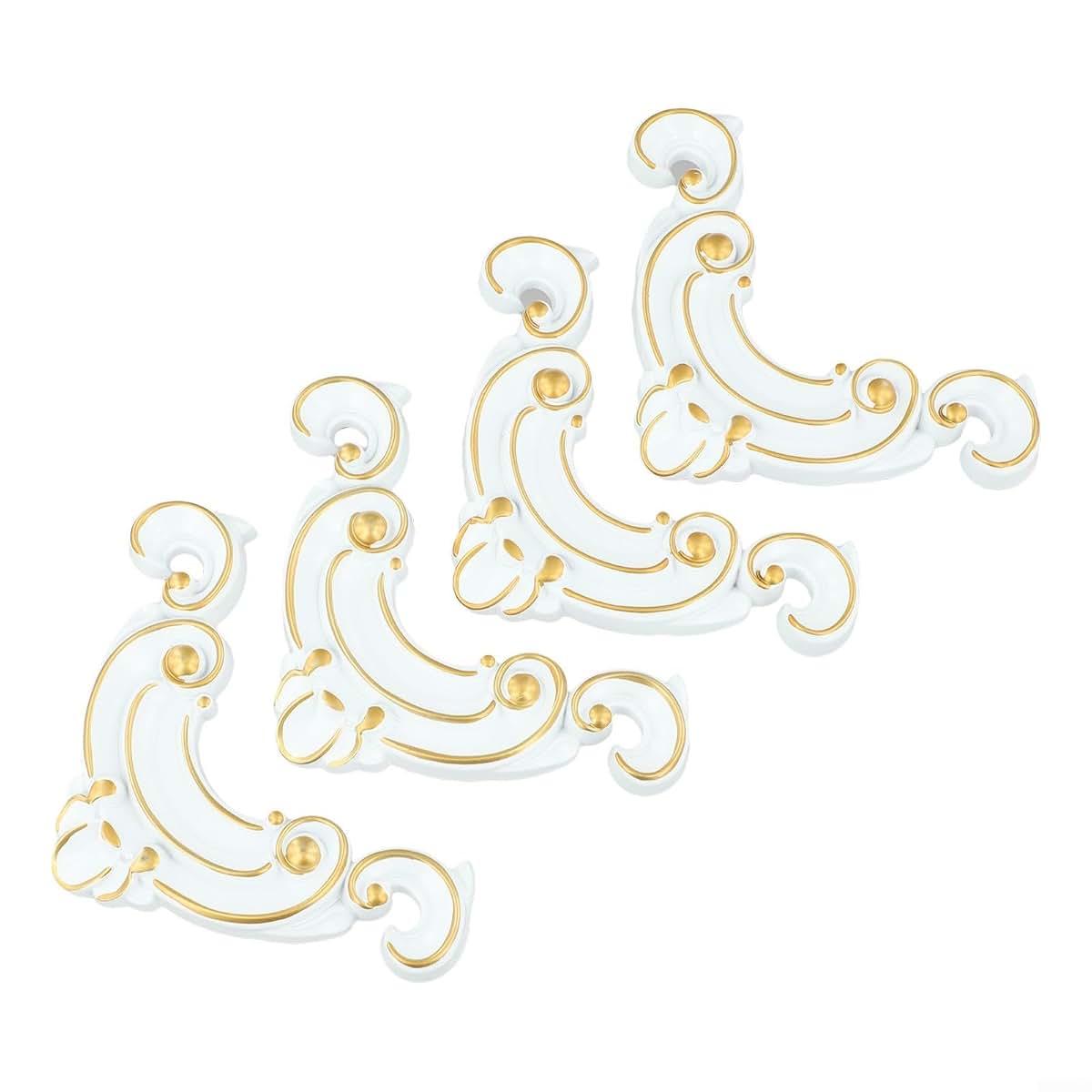 Retro Furniture Corner Protector PVC Floral White Gold