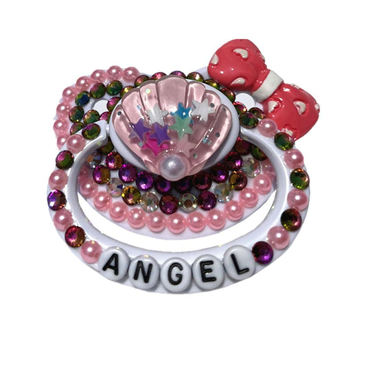 SUNOWE Adult Sized Bling Pacifier with Artificial Diamonds Style 5 - Pink