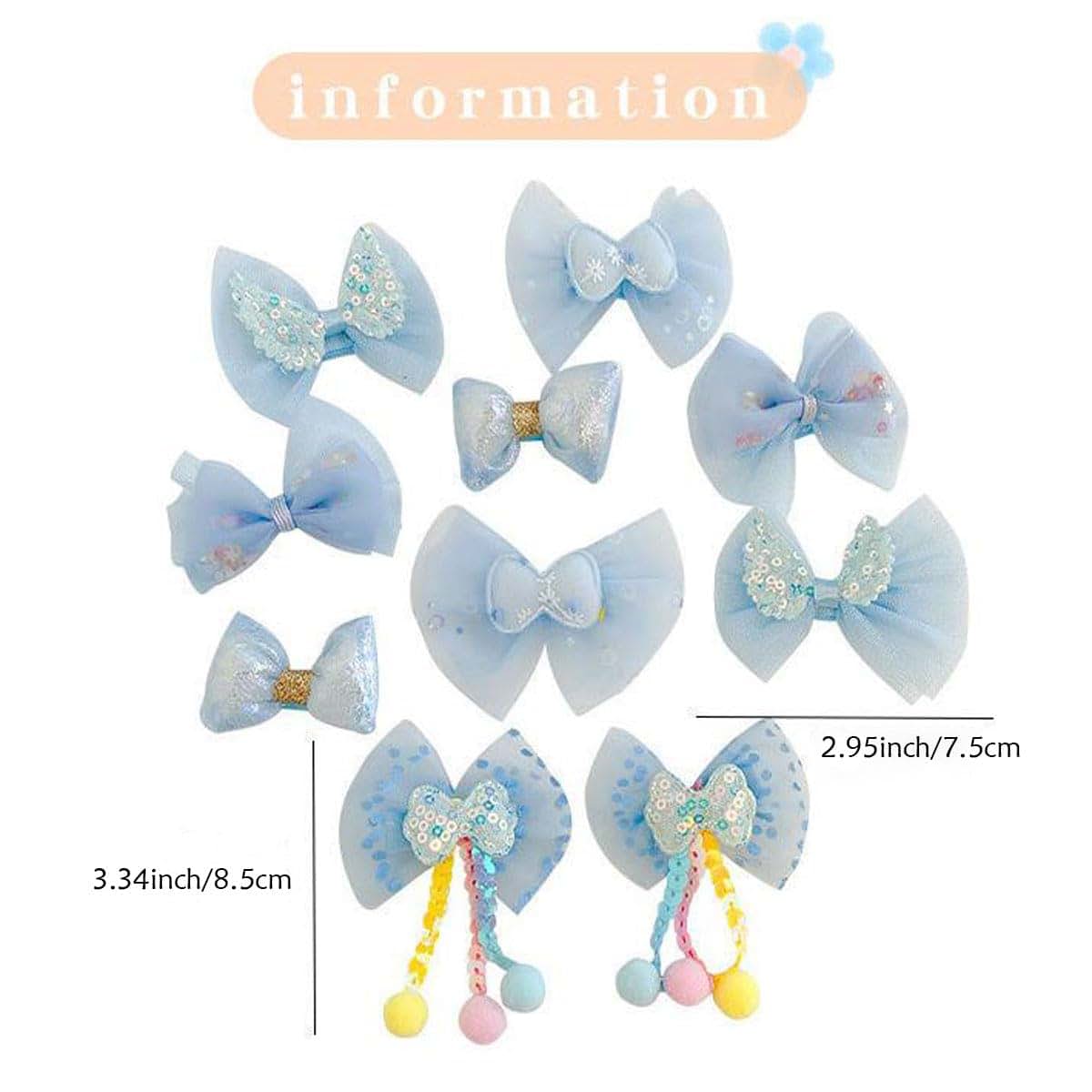 Kicwitgoo 40 Piece Cute Hair Accessories Bows and Clips for Baby Girls and Toddlers