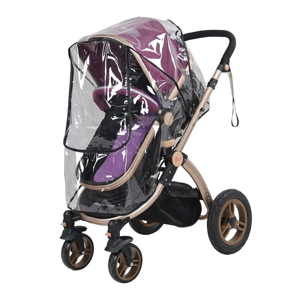 Cerlingwee Universal Stroller Rain Cover With Zipper Window (photo 2)