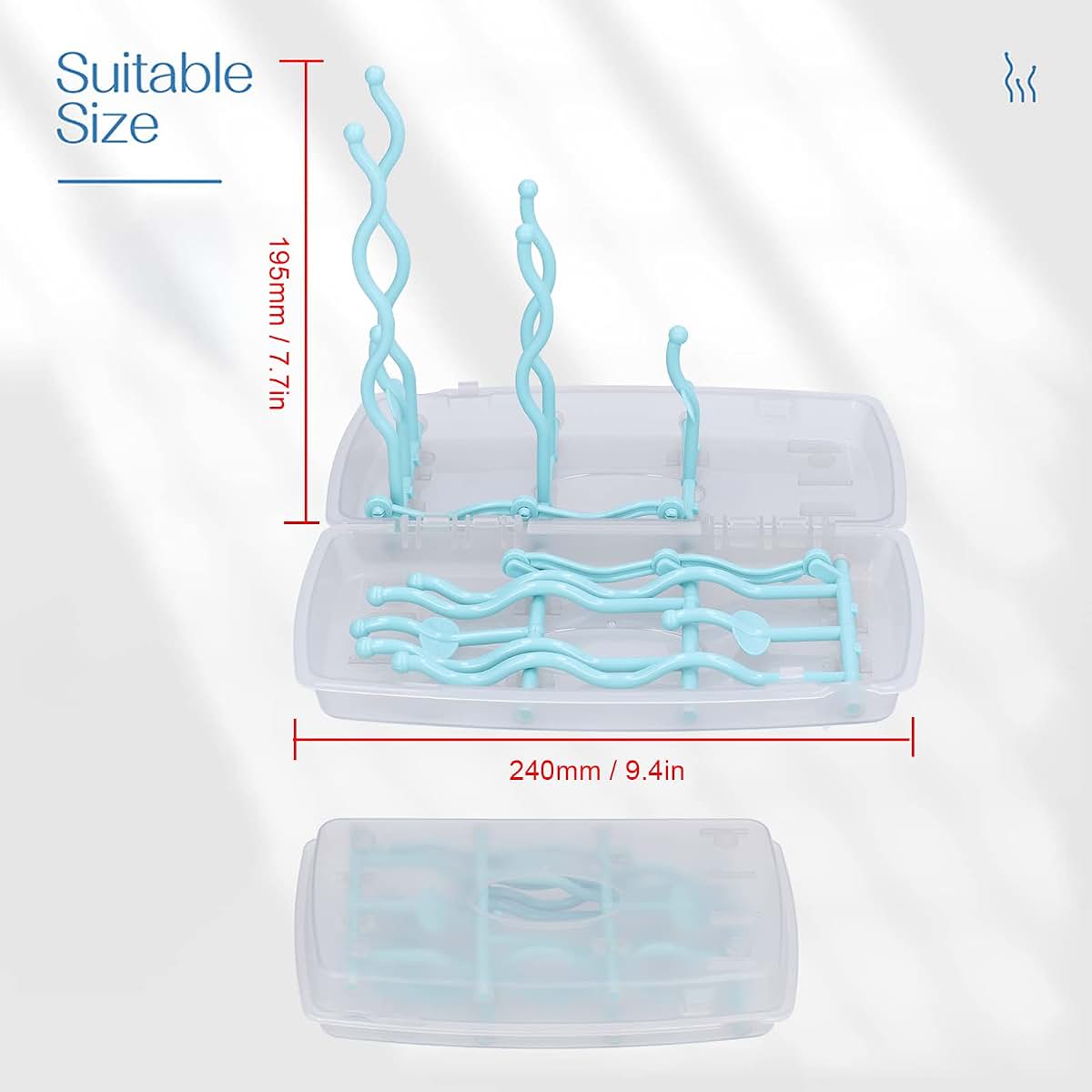 mumisuto Foldable Baby Bottle Drying Rack with Drainer