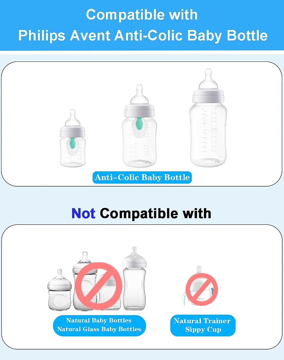 Honeykin Replacement Nipples Compatible with Philips Avent Anti-Colic Baby Bottles, Soft Silicone Baby Bottle Nipples (photo 3)