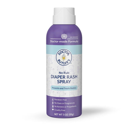 Doctor Butler's No Rub Diaper Rash Spray for Baby Skin Care