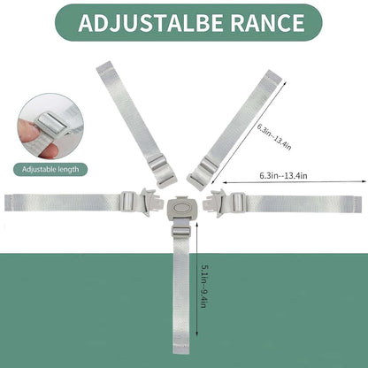 Coraltree High Chair Straps Replacement Grey Adjustable (photo 2)