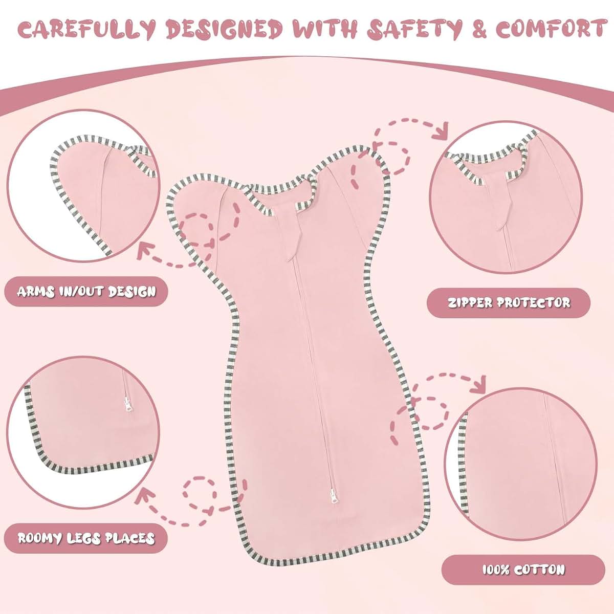Roksuma Newborn Transition Swaddle 0-3 Months 2-Pack (photo 2)