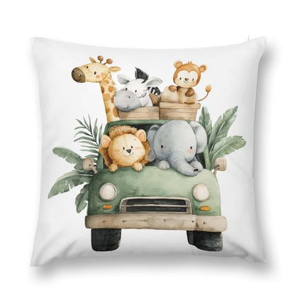 HawSkgFub Safari Animal Print Throw Pillow Cover for Nursery Decor