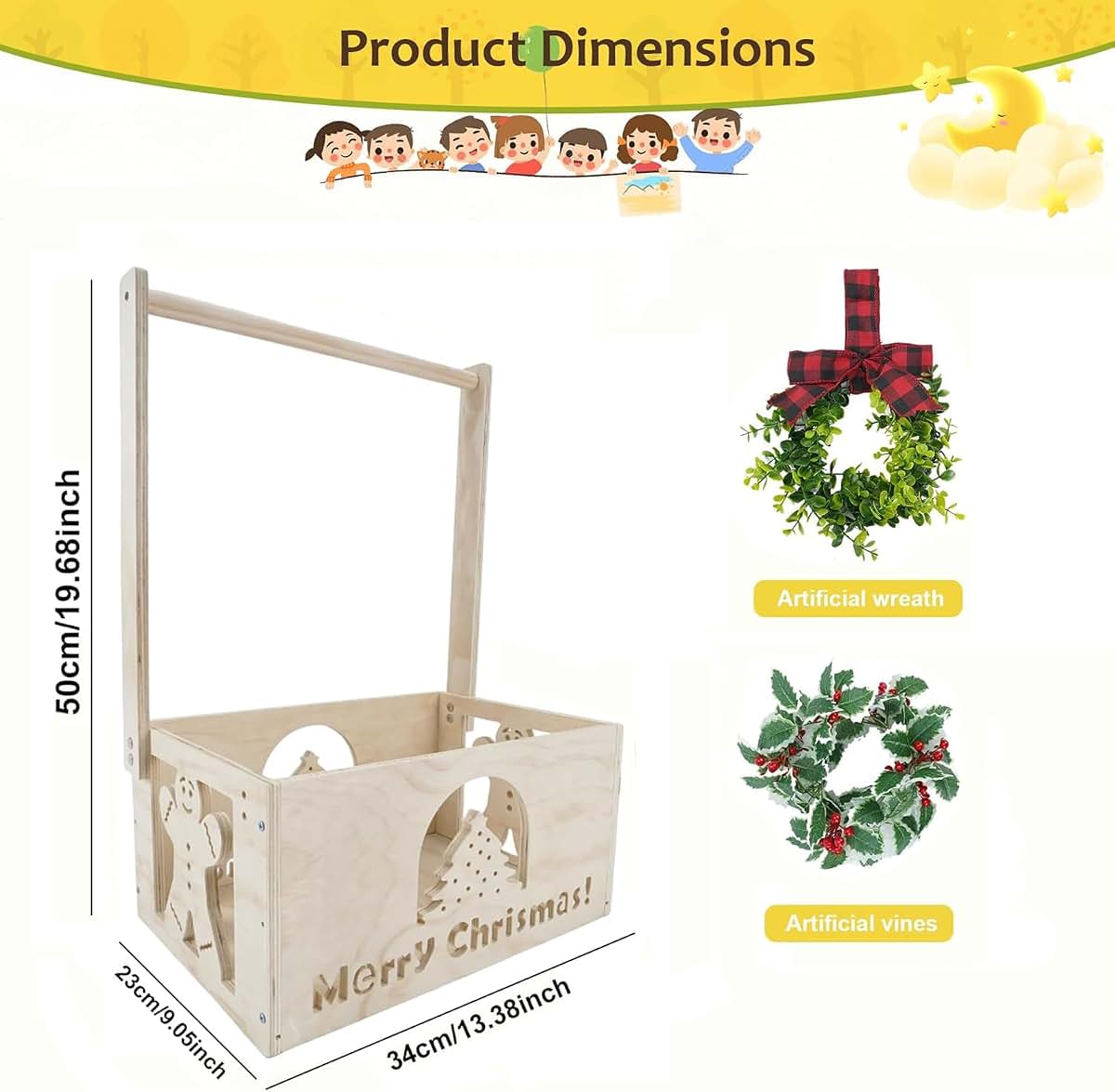 Wooden Baby Shower Crate Closet for Storage and Decor