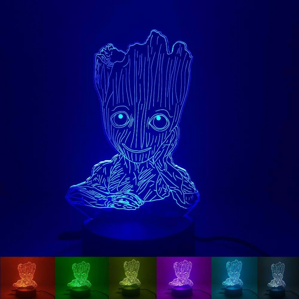 SanNELChEL Groot 3D Cute Baby LED Night Light (photo 2)