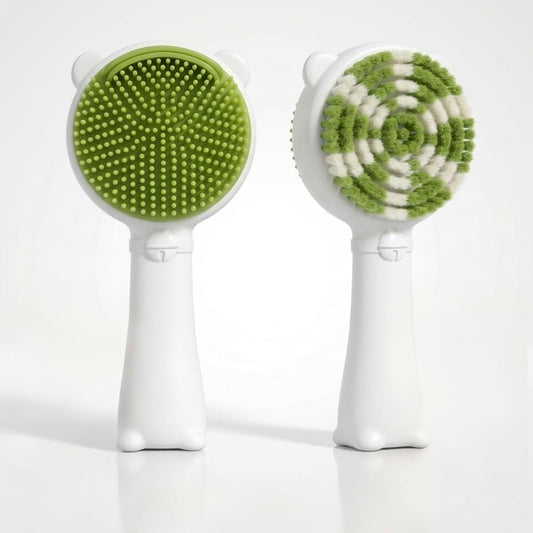 Anivona 2-in-1 Baby Bath Brush and Hair Comb - Dual-Sided Grooming Tool