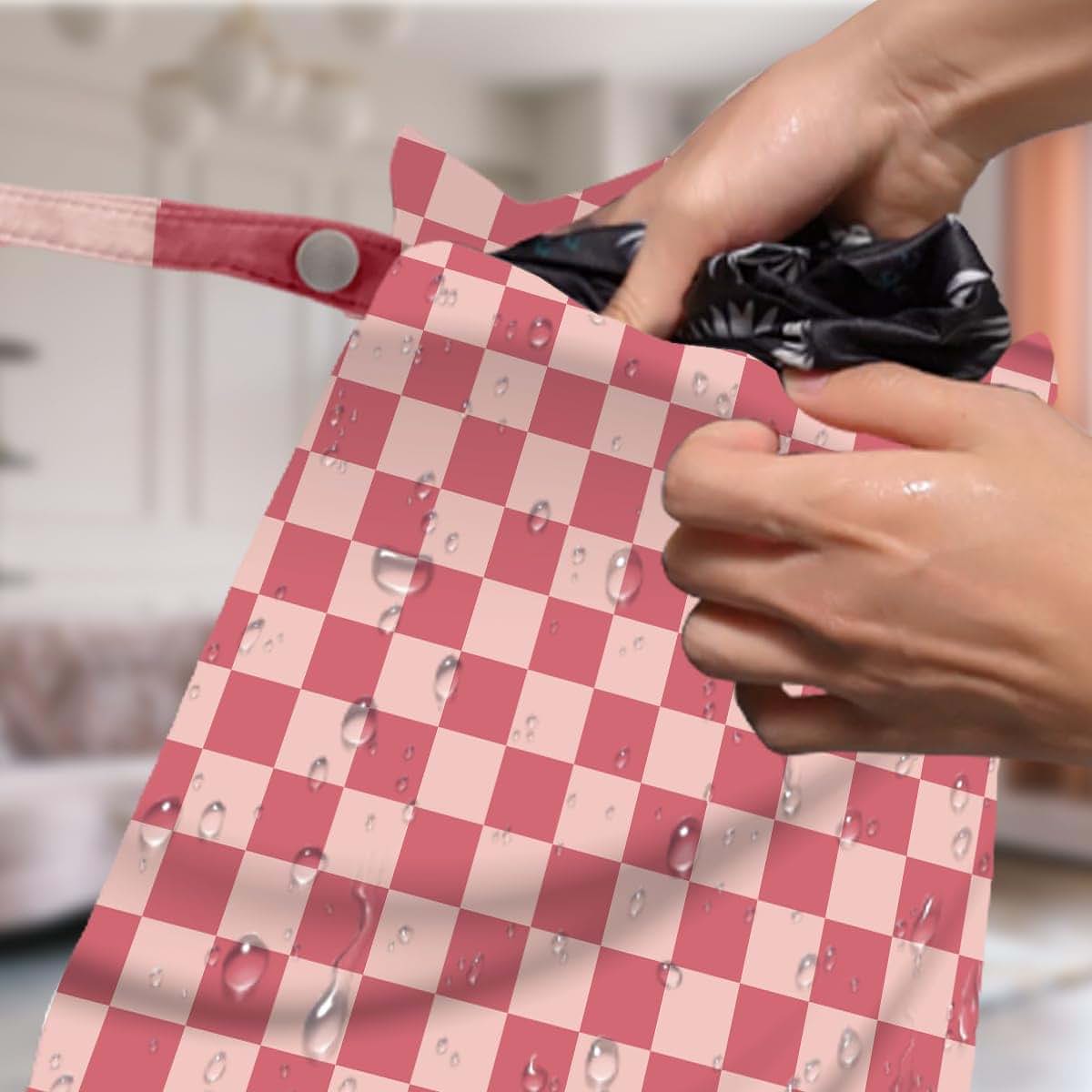 VBCVBGFH Colorful Checkered Waterproof Wet Dry Bags