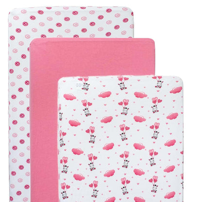 3 Pack Crib Sheets – Jersey Cotton Fitted Bedding for Standard Mattress