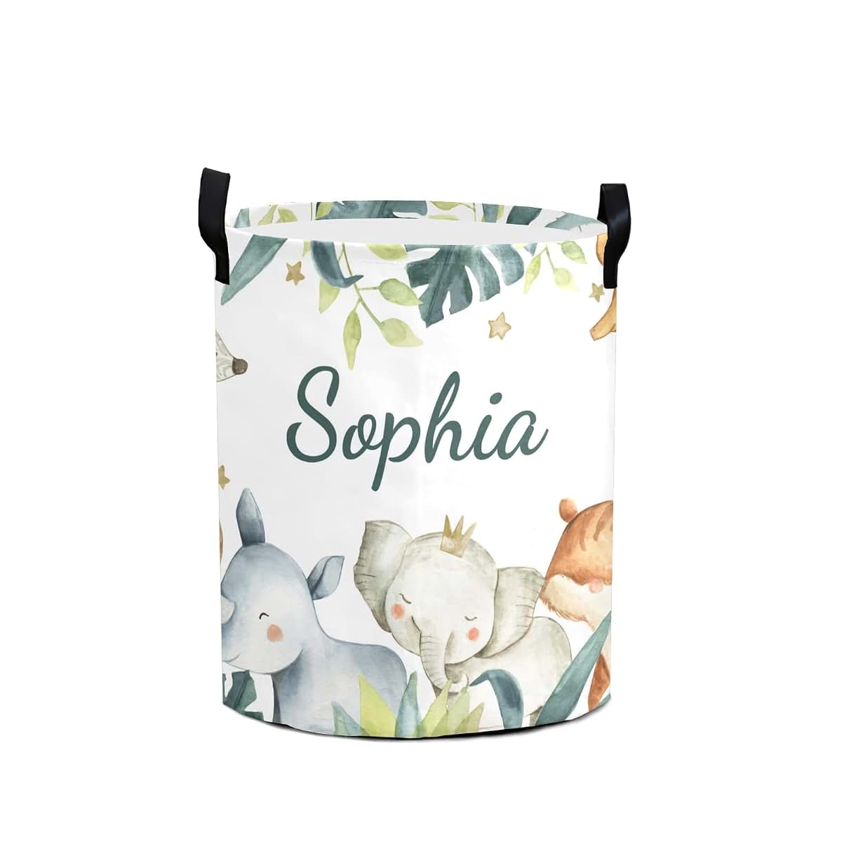 Attentive Arts Personalized Laundry Basket With Handles