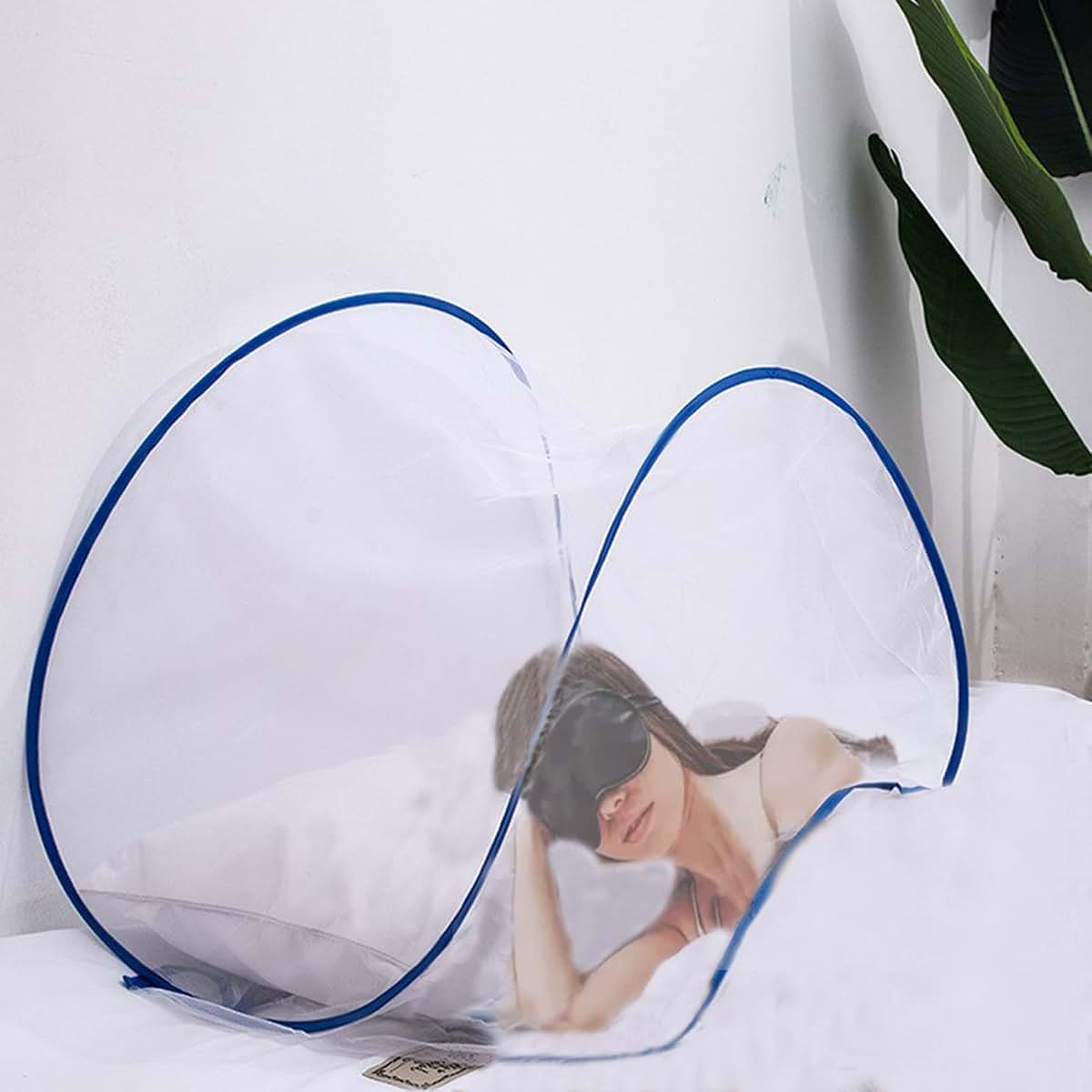 CMINGJ Portable Mosquito Head Net Pop-Up Foldable Travel Mosquito Net for Bed Medium
