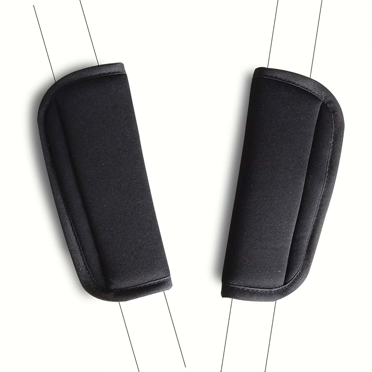 Ldabrye Baby Stroller Strap Shoulder Pad Covers 2 Pack Polyester Black