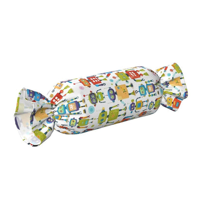 Bkdogkt Cartoon Robot Print Candy Cylindrical Pillow (photo 2)