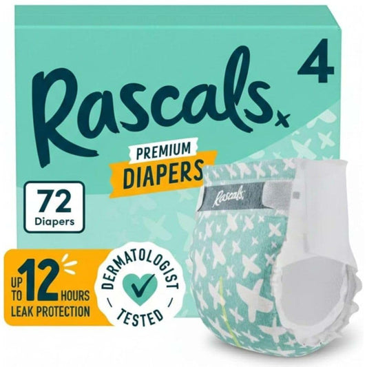 Rascals Premium Absorbent Baby Diapers, Babydiapers, Diapers, Disposable Baby Diapers, Premium Diapers, Fragrance-Free