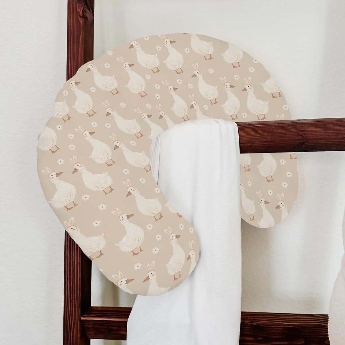 Selgkds Easter Animal Print Nursing Pillow Cover (photo 4)