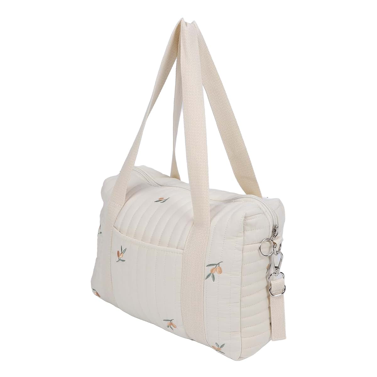 Fafeicy Baby Stroller Organizer with Pockets, Cotton Hanging Storage for Diaper Bag in Olive Green