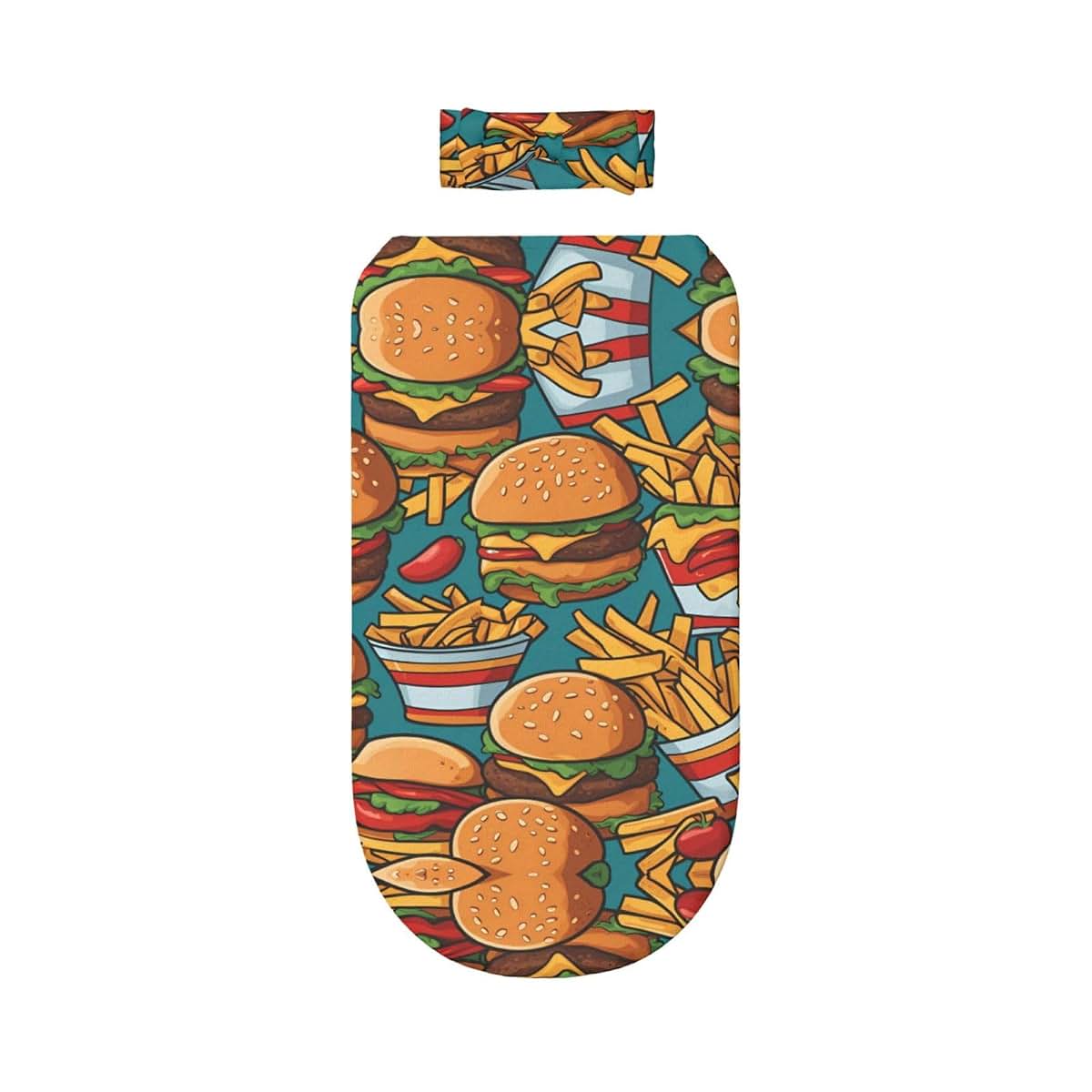 WZYCWB Burger Fries Baby Swaddle Set With Headband