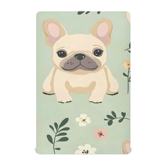 Qoogee French Bulldog Microfiber Fitted Crib Sheet, C35