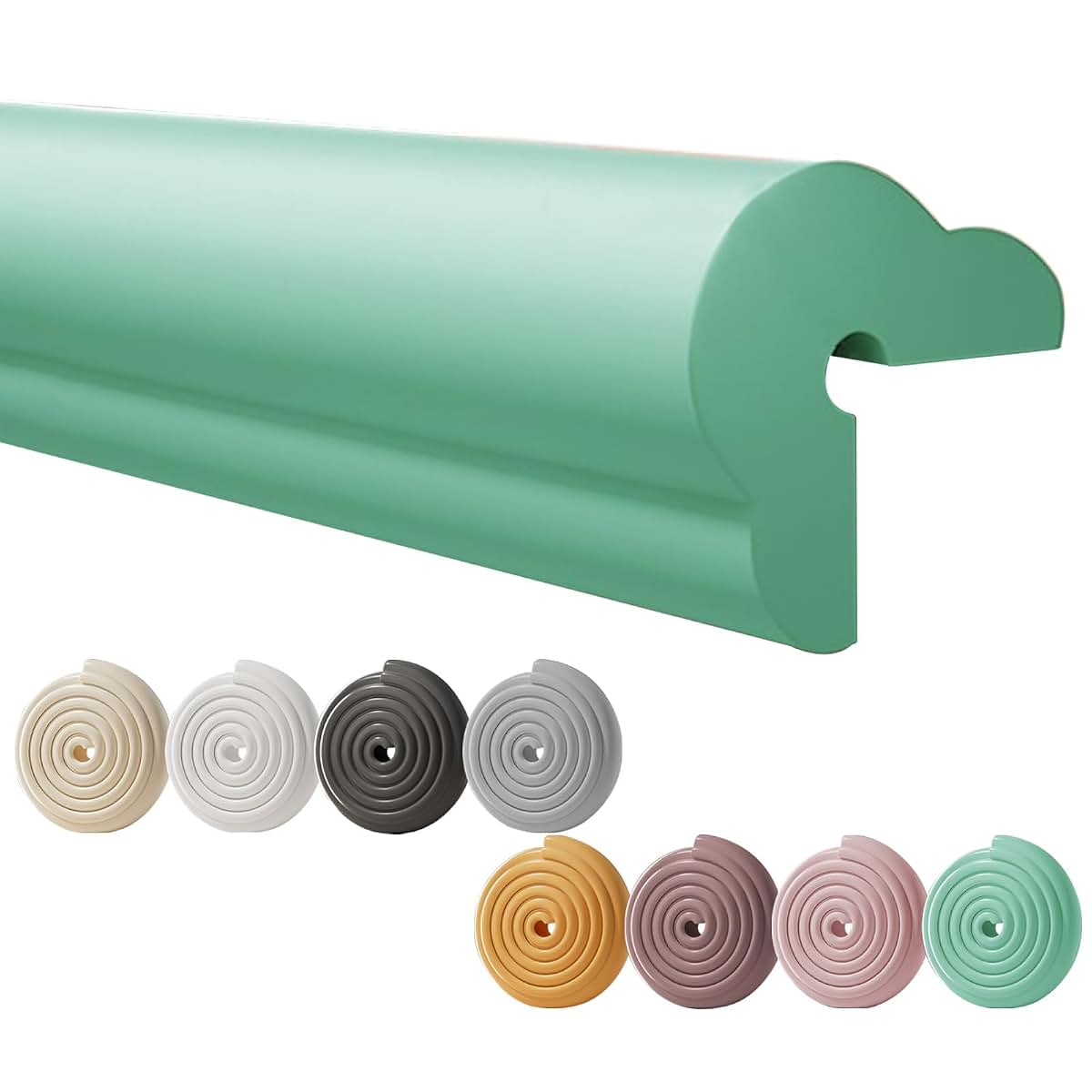 BabyOneStop Soft Protective Foam Cushion L-Shape Table Bumper Guard, Green, 20M