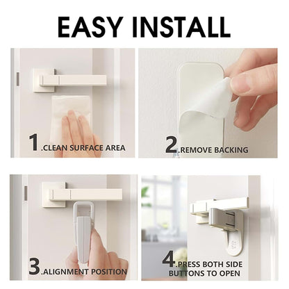 iLulala-USA 2-Pack Child Proof Door Lock, Adhesive Install