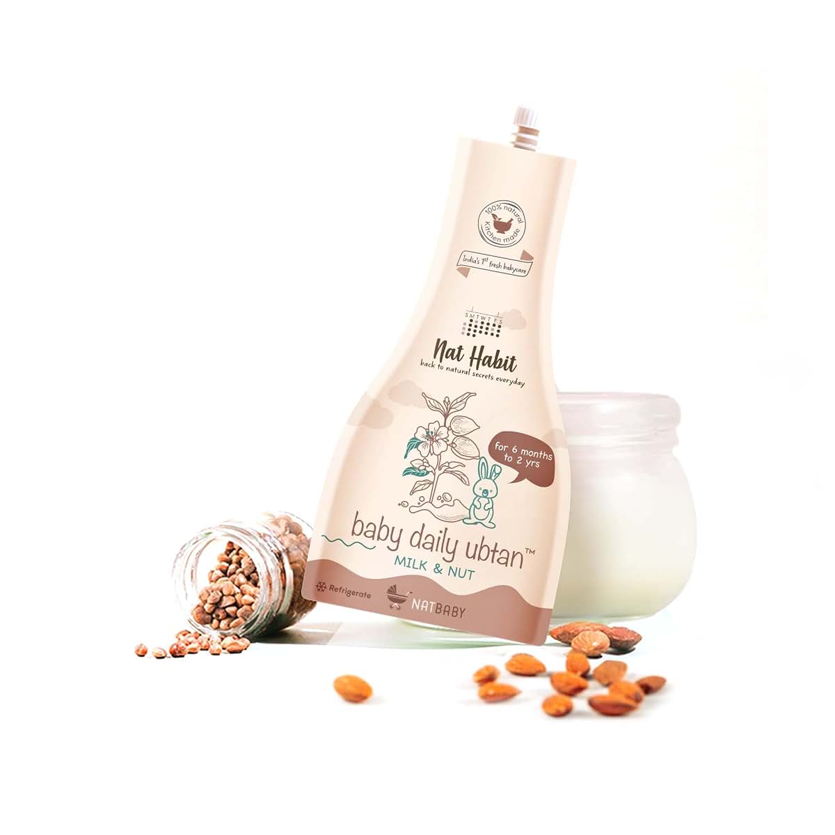 Nat Habit Milk & Nut Baby Daily Ubtan - 80 g