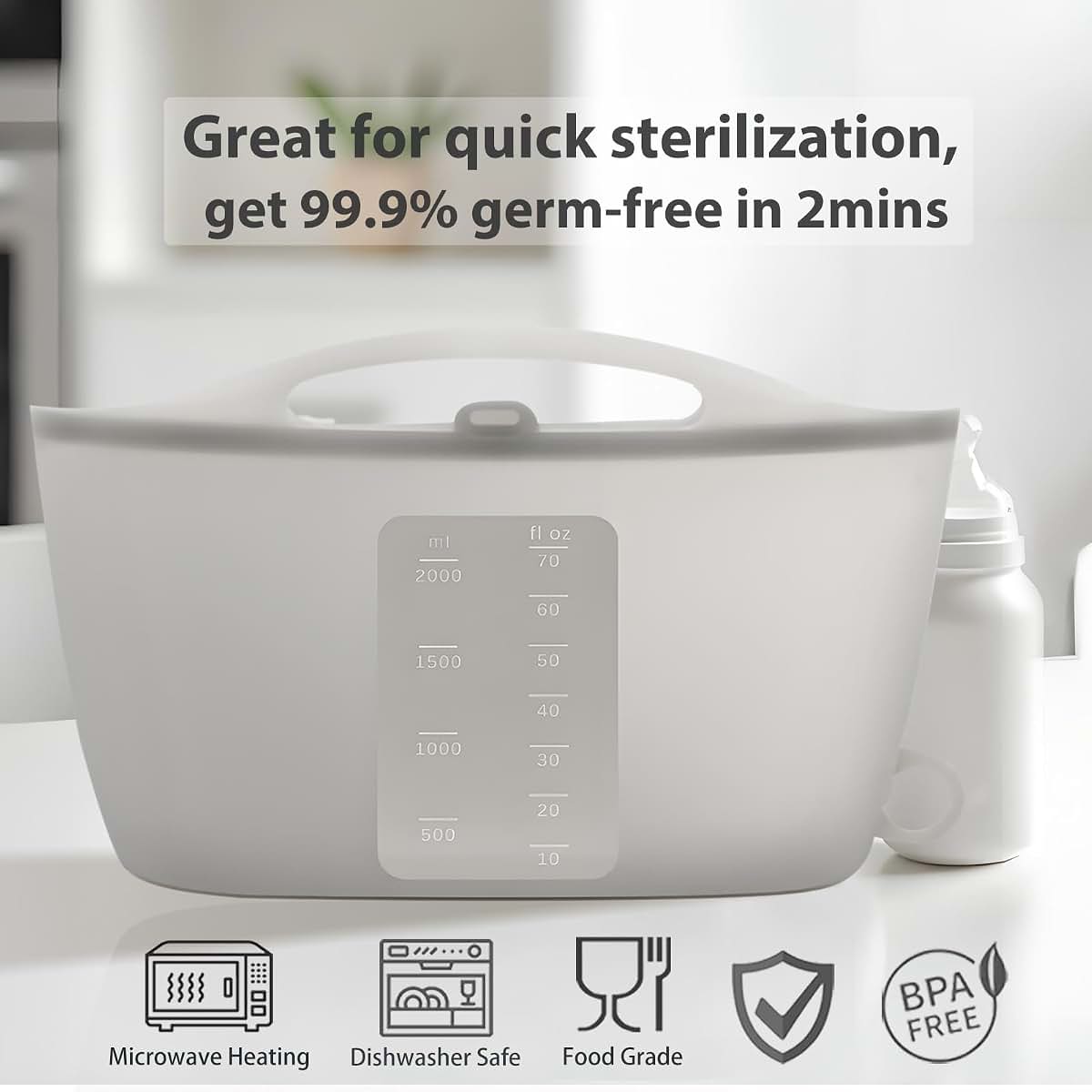 Spidfee Silicone Microwave Steam Sterilizer Bag for Bottles