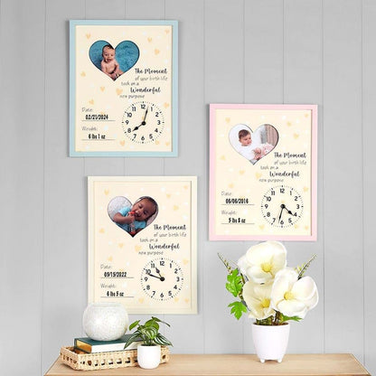 The Lakeside Collection Baby Is Born Frame - Custom Newborn Keepsake - White