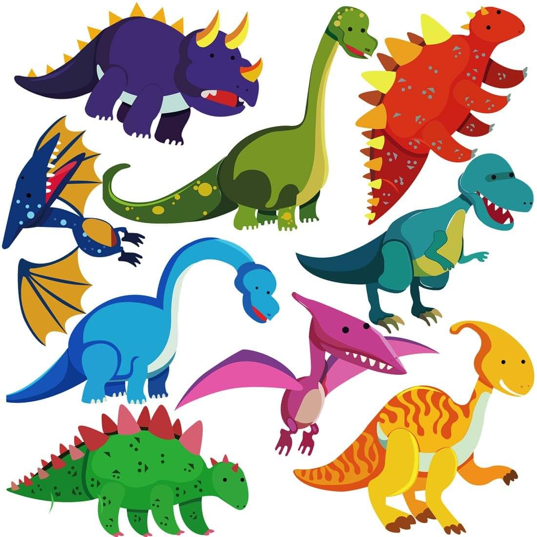 Dekosh Dinosaur Wall Decals for Nursery Decor | Peel & Stick Sticker Set
