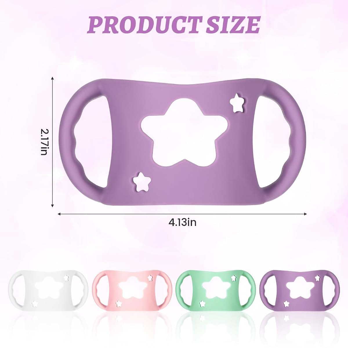 NYTGAH 4 Pack Baby Bottle Holder for Dr Brown Wide-Neck Bottle with Easy Grip Handles (photo 2)