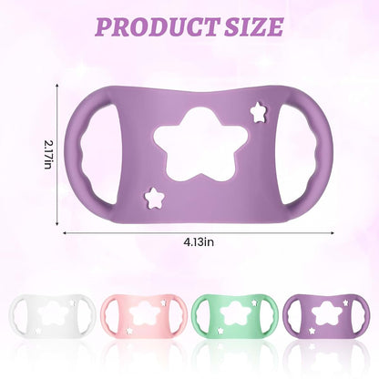 NYTGAH 4 Pack Baby Bottle Holder for Dr Brown Wide-Neck Bottle with Easy Grip Handles (photo 2)