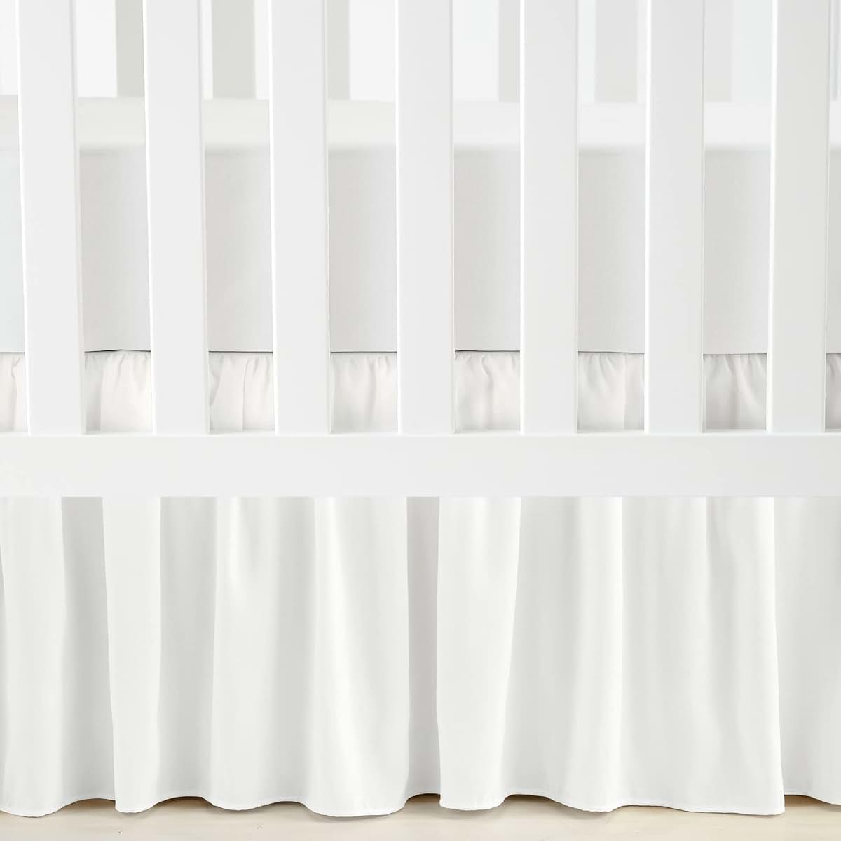 Lush Decor Ruffle Crib Skirt, 16" Drop, White