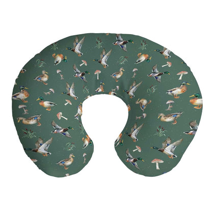 Cstdyfrv Watercolor Mallard Duck Nursing Pillow Cover