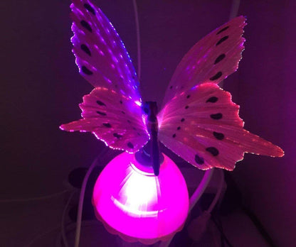 EONLYX Butterfly Night Light, Fiber Optic Butterfly Wall Lamp,Kids Plug LED Color Changing Night Light for Bedroom (photo 2)