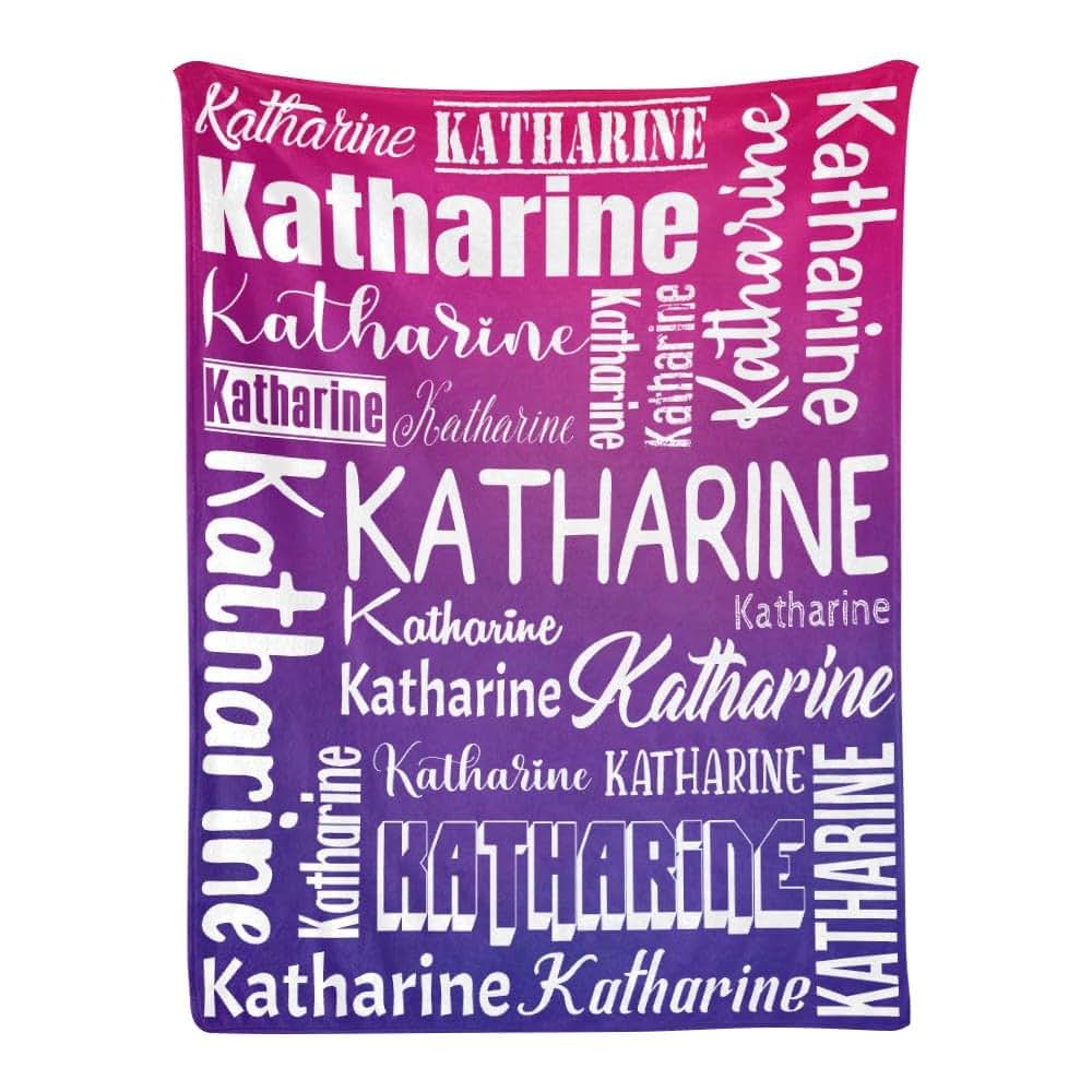 JOYXBUY Personalized Blankets with Name Custom Blanket for Adult Kids Baby Customized Blanket Monogrammed Blankets