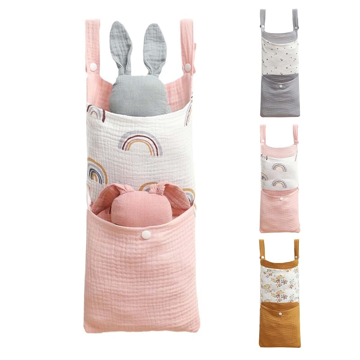 XAGMODSHN Crib Hanging Diaper Bag Cartoon Print Organizer (photo 2)
