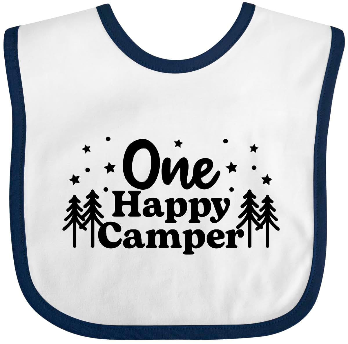 Inktastic Happy Camper Baby Bib