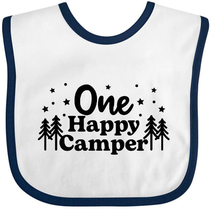 Inktastic Happy Camper Baby Bib