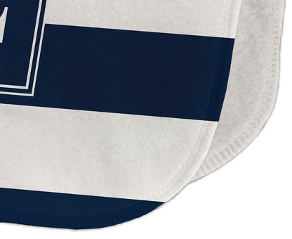 Baby Milano Personalized Horizontal Stripe Burp Cloth - Fleece w/Initial (photo 3)
