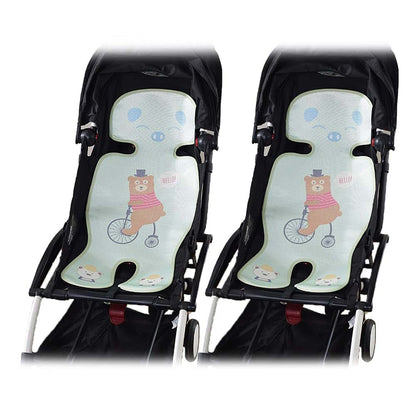 Magik Baby Stroller Liner Seat Pad 2 Pack - Green Bear