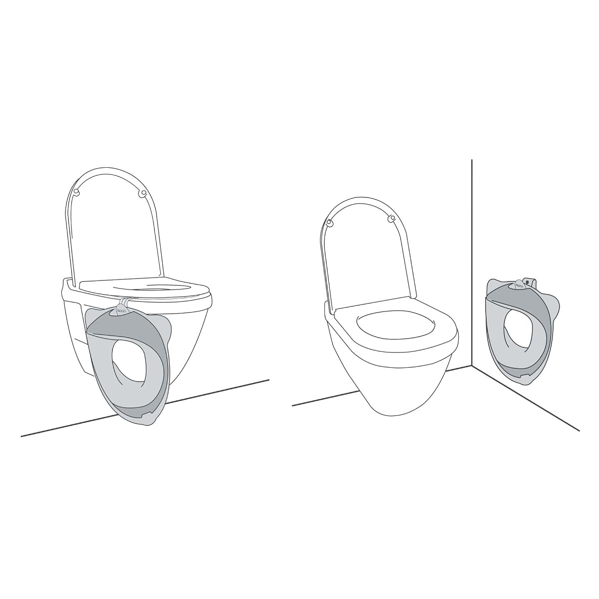 Béaba BEABA Potty Training Seat, Easy to Position and Anti-Slip, Hygienic Design with Splash Guard, Potty Training (photo 4)