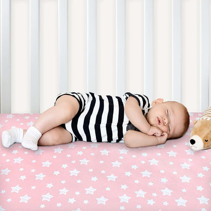 Mini Crib Fitted Sheets | 2-Pack Microfiber Playard Sheet Set