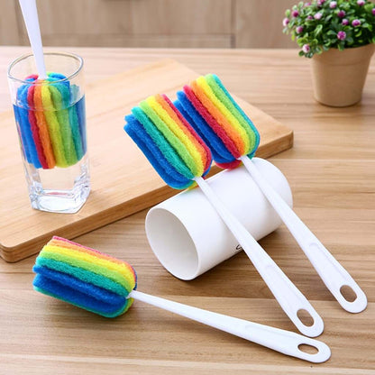 Fowspvzn Water Bottle Cup Mug Brush Scrubber with Long Handle Brushes for Baby Bottles Jars Glasses