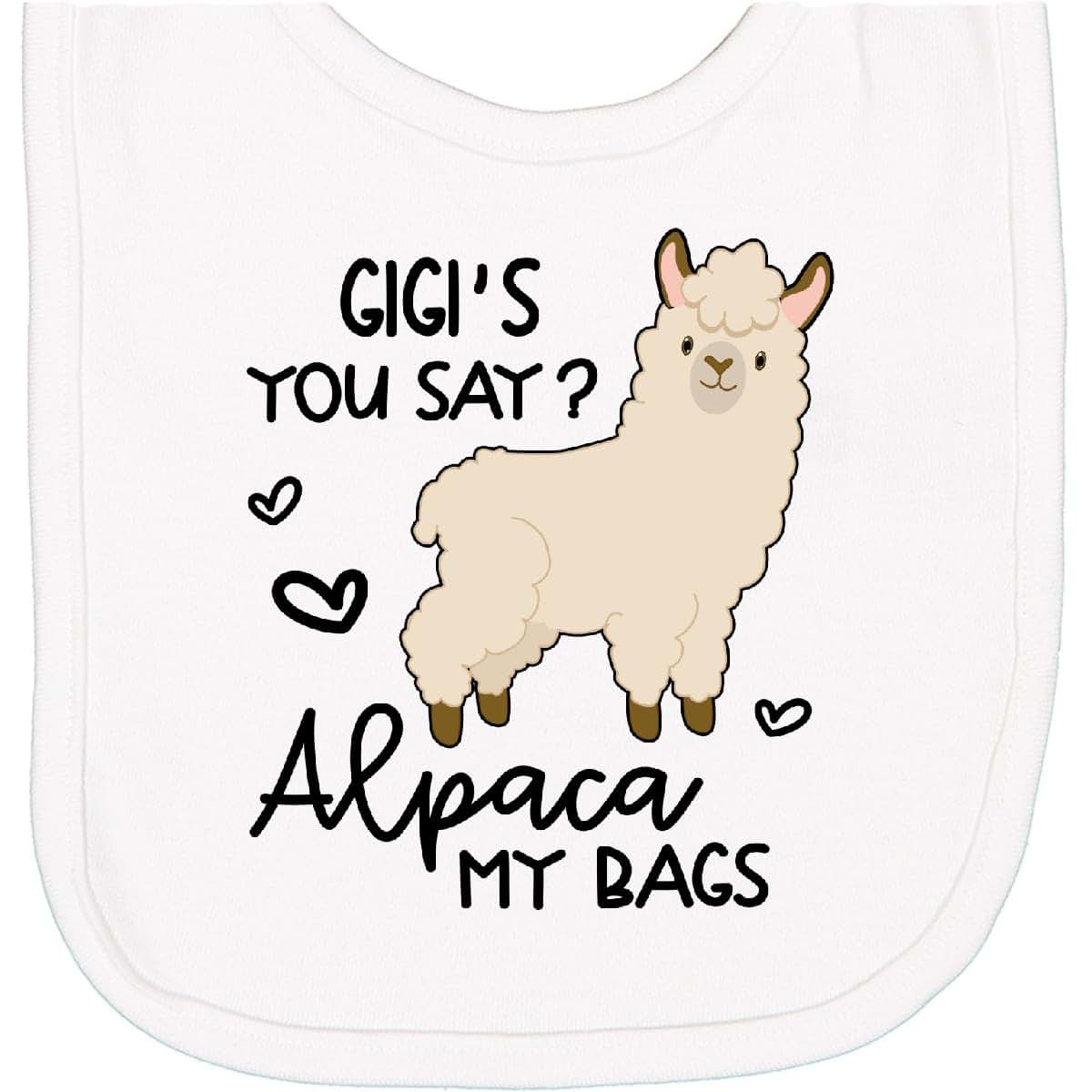 Gigi's You Say? Alpaca My Bags Newborn Bib