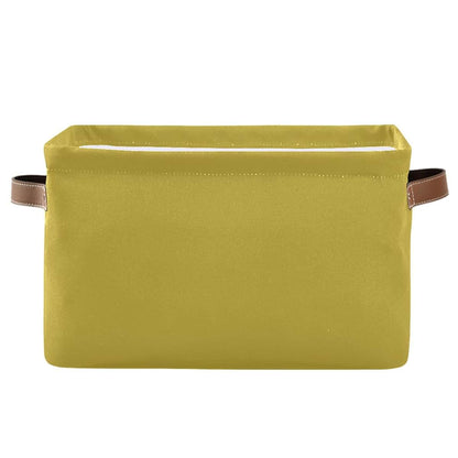 Maunzc Canvas Storage Bins with Leather Handles