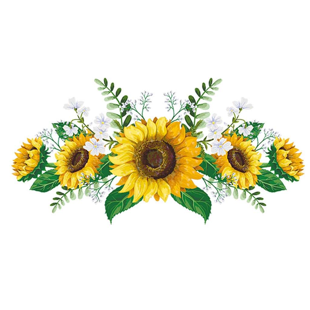 JKPOWER Fashionable Removable Sunflower Wall Sticker Flower Decor Waterproof Decals Sunflower Wall Sticker