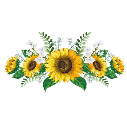 JKPOWER Fashionable Removable Sunflower Wall Sticker Flower Decor Waterproof Decals Sunflower Wall Sticker
